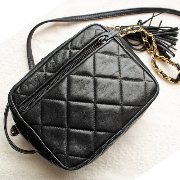 Vintage Handbags - Quilted Leather Shoulder Bag Vintage Jay Herbert